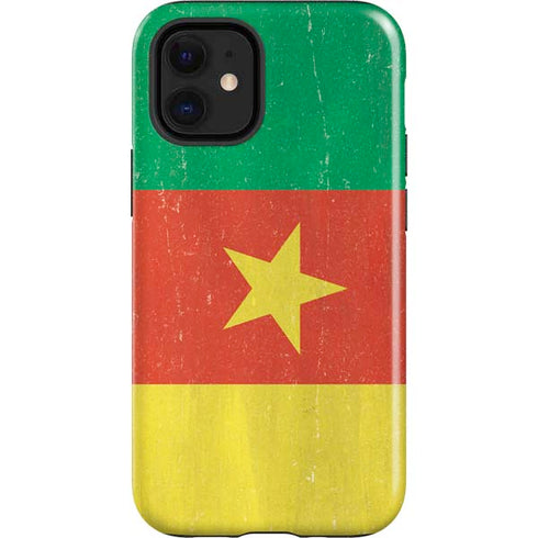 Cameroon Flag Distressed iPhone 12 Mini Impact Case